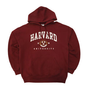 Vintage 90s Jerzees Harvard University Graphic Hoodie Size L